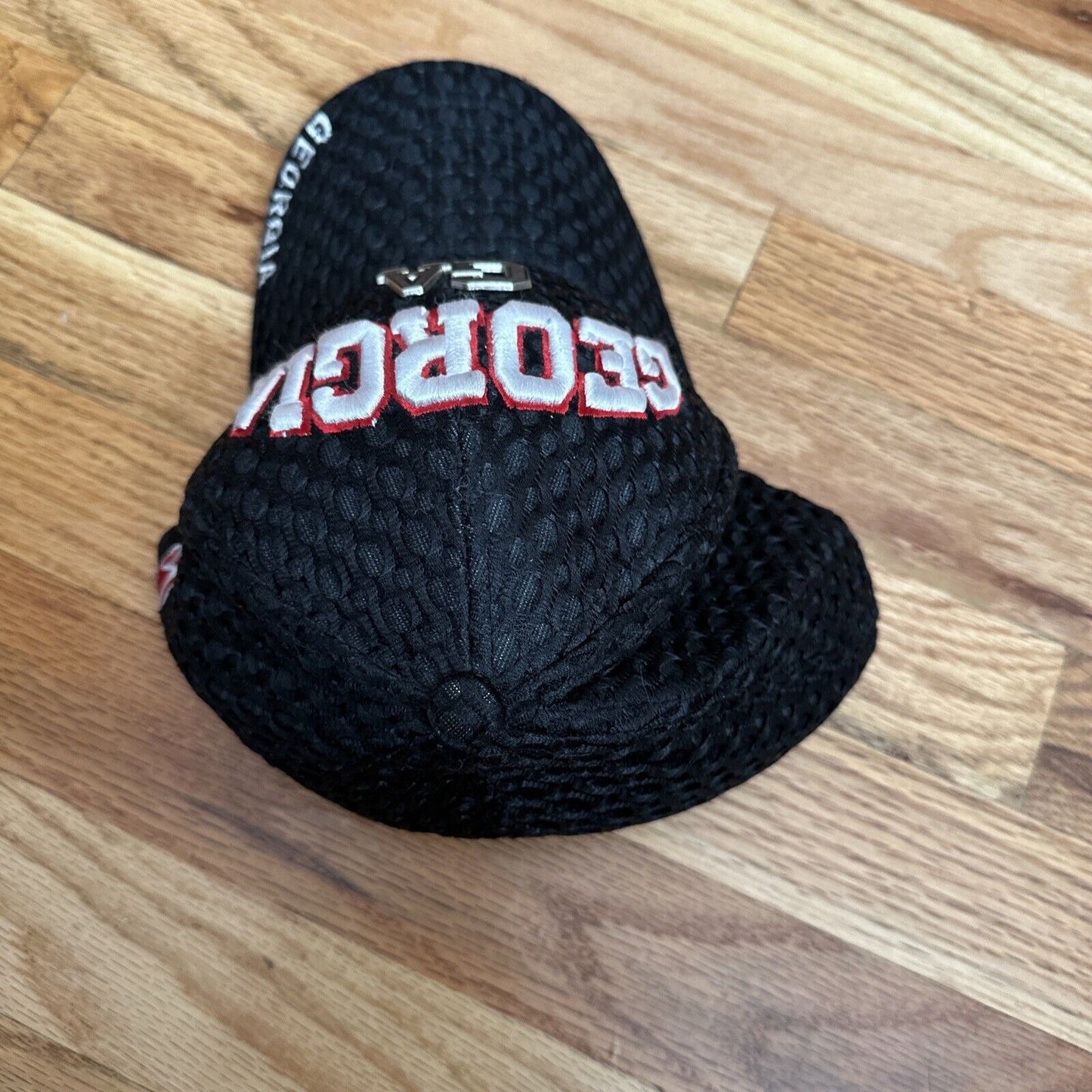 State of Georgia black baseball cap hat cap together