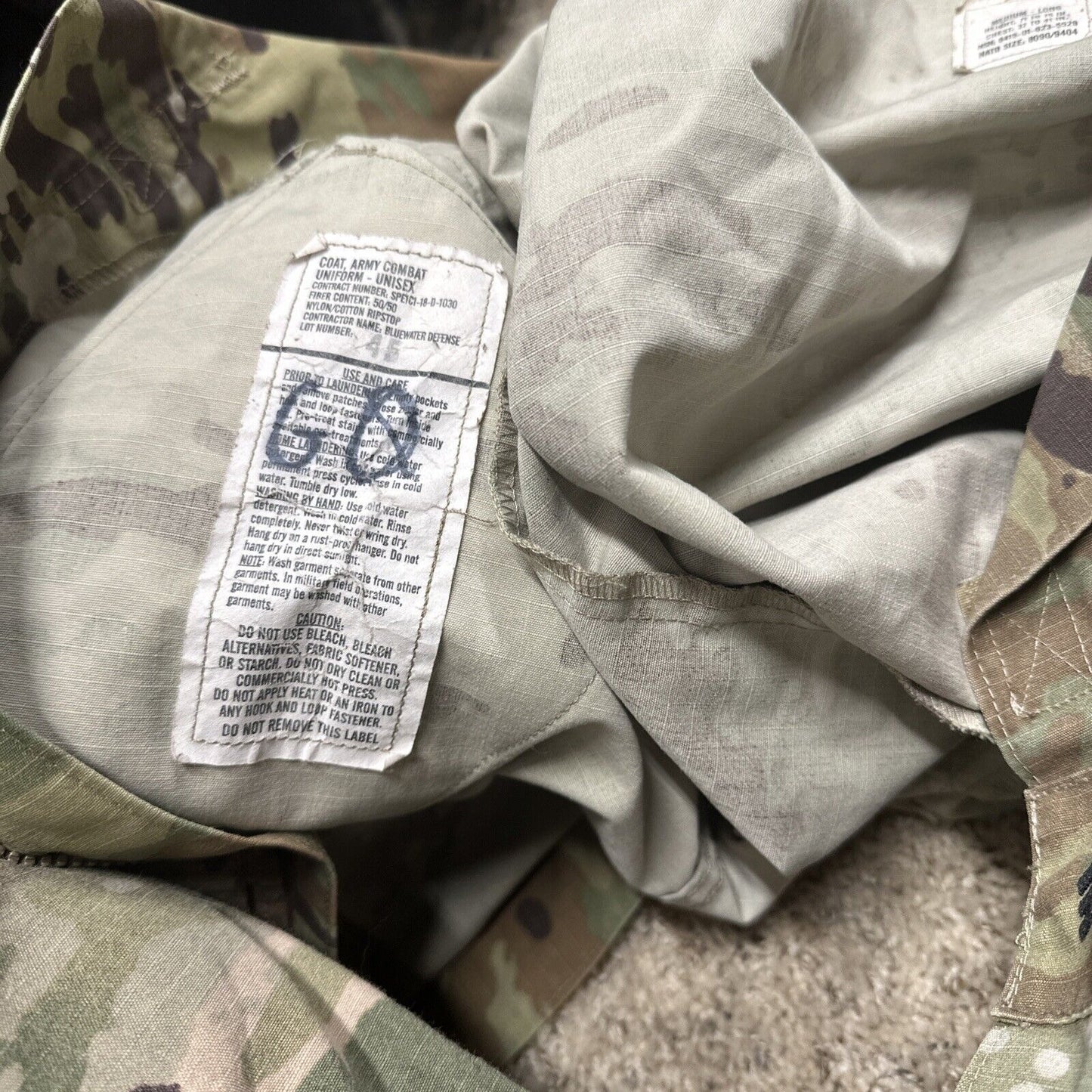 Men’s Ocp Top Medium Long Army Blouse Air Force With Patches