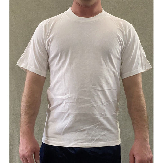 The Cotton Exchange Men’s Medium Plain Solid White Cotton T-shirt