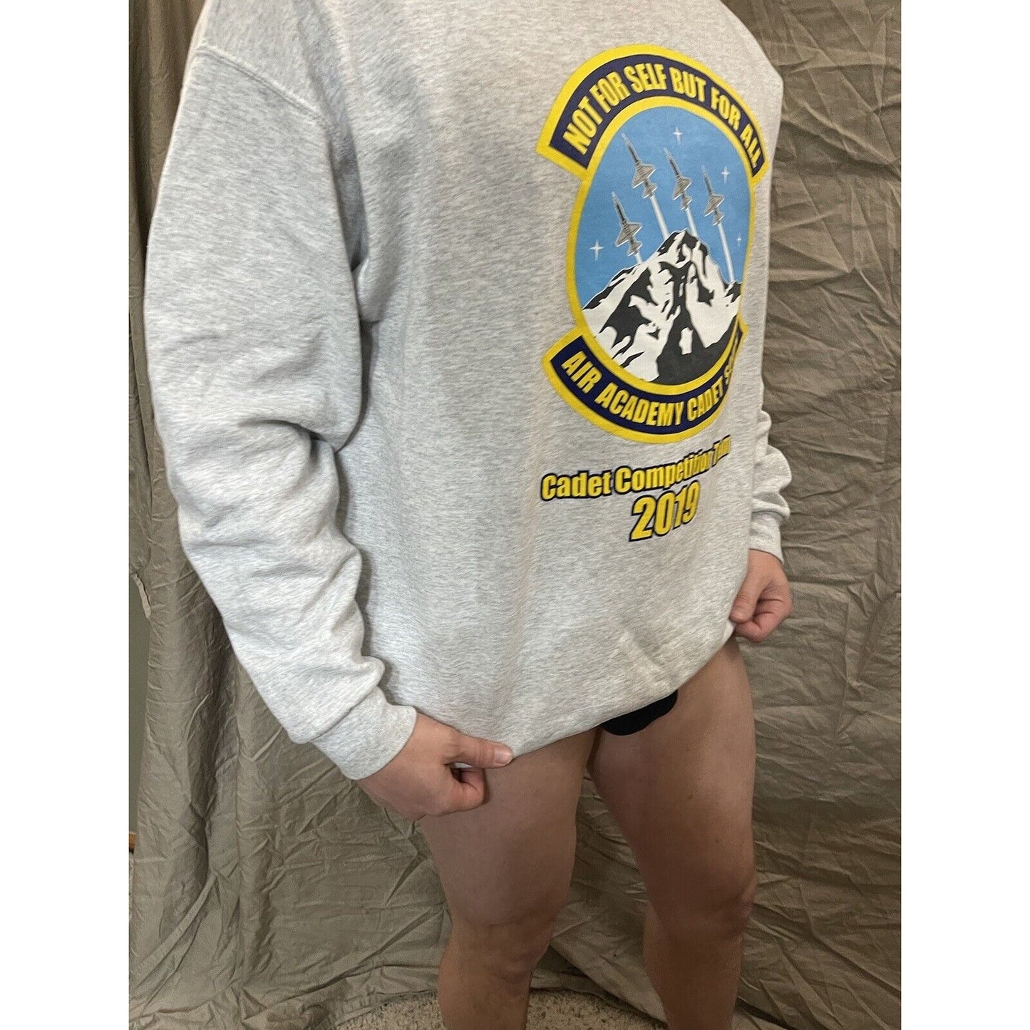 Men's Gray XL Air Academy cadet sweatshirt pullover
