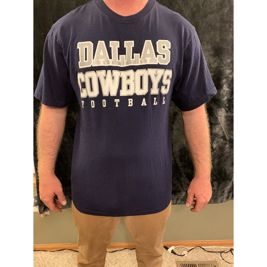 Dallas Cowboys Mens L Tee Black Shirt NFL Team Apparel Dallas Cowboys Football