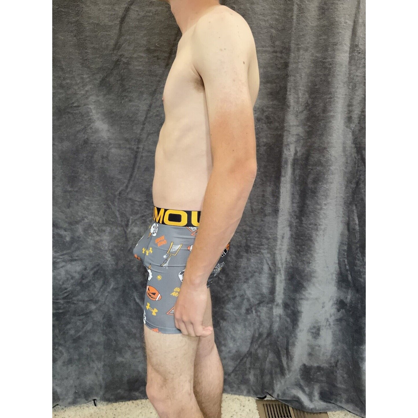 boy's youth large halloween theme under armour compression boxer brief