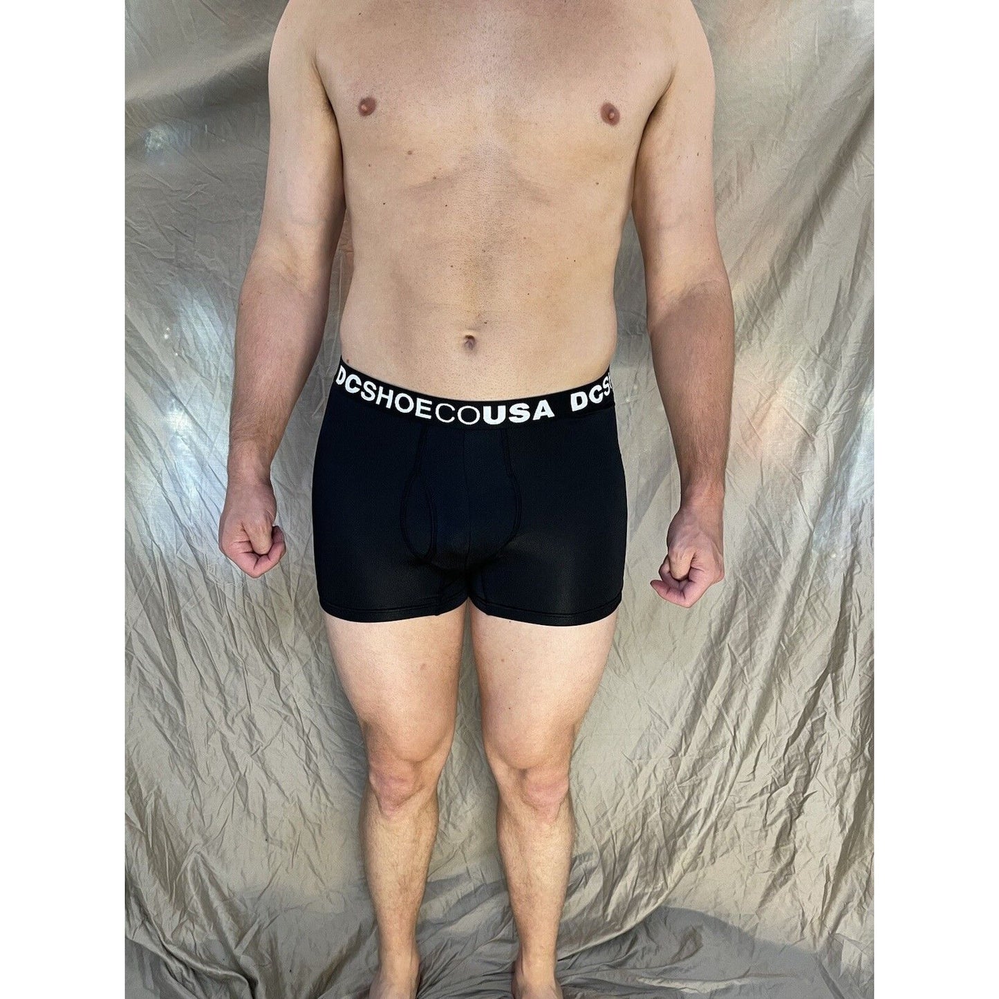 men's black DC Shoe Co small boxer briefs 8% spandex