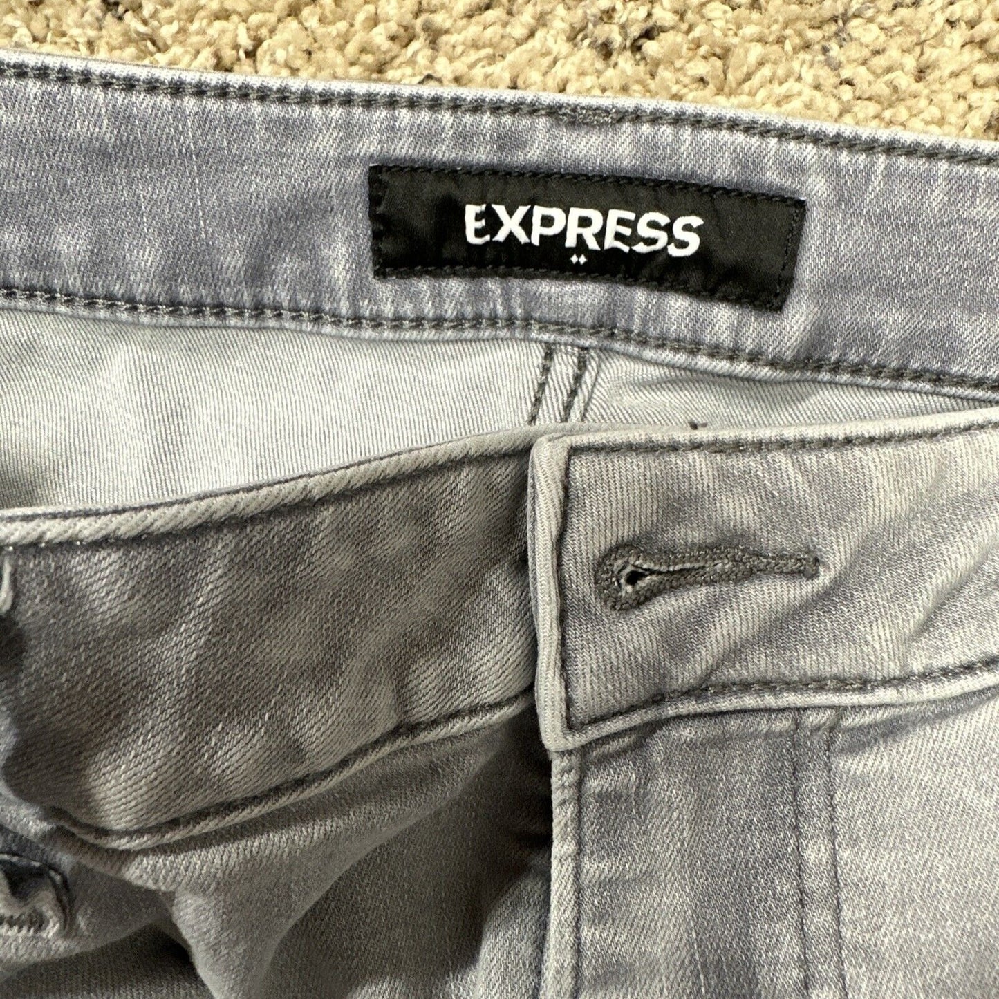 Men’s Gray Express Jeans 33 X 32 Athletic Slim