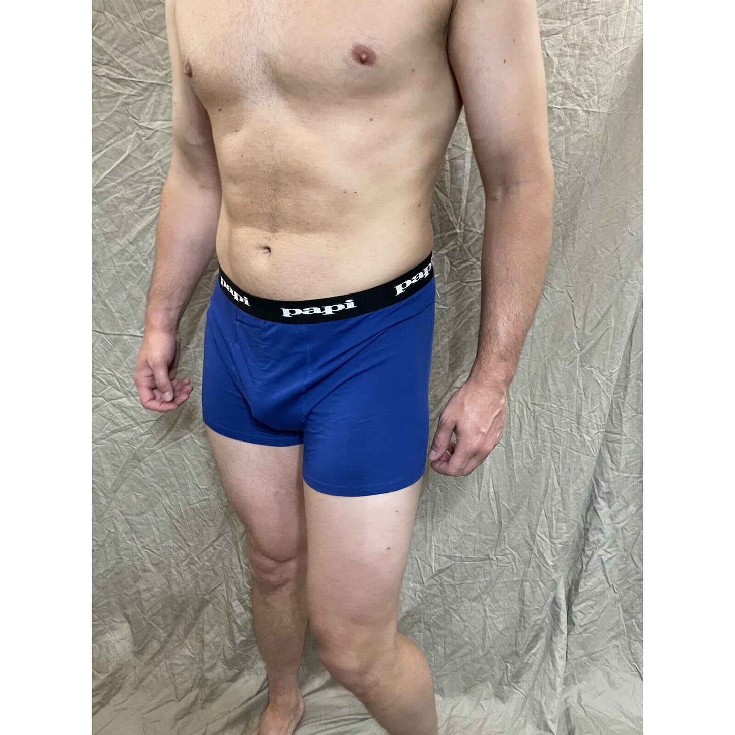 men's papi Blue trunk style boxer brief Extra large