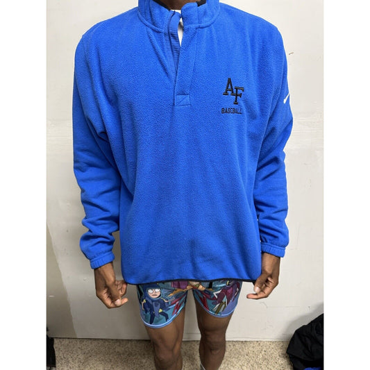 Men’s Air Force Baseball Blue Long Sleeve Large Nike Fleece Jacket