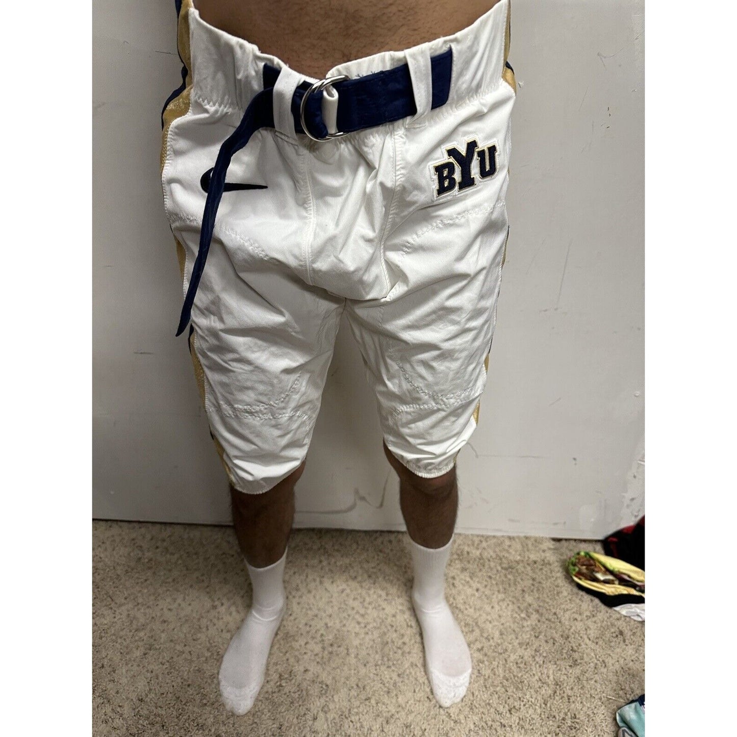 Men’s White BYU Football Pants Nike Size 36