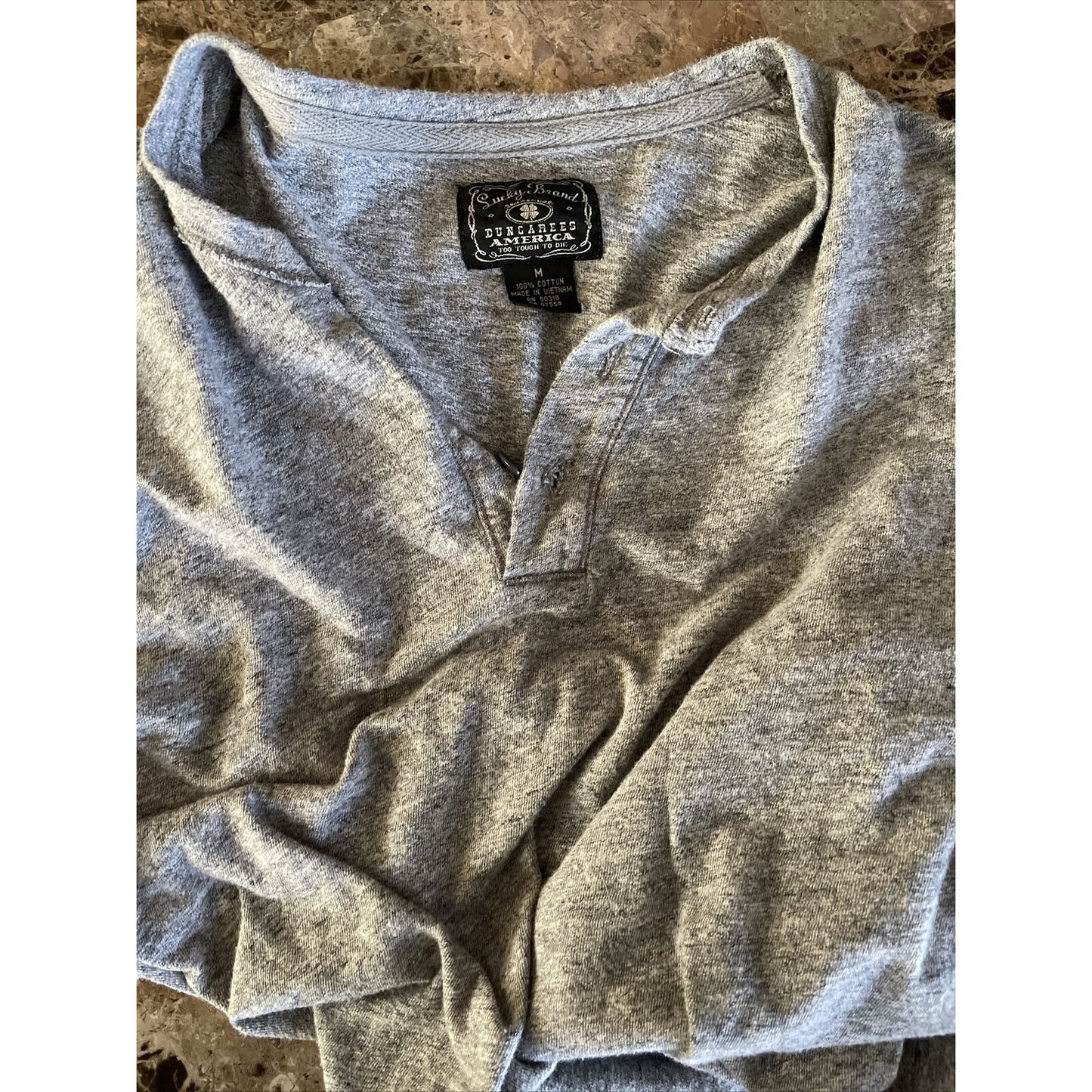 men's lucky brand medium long sleeve pullover gray