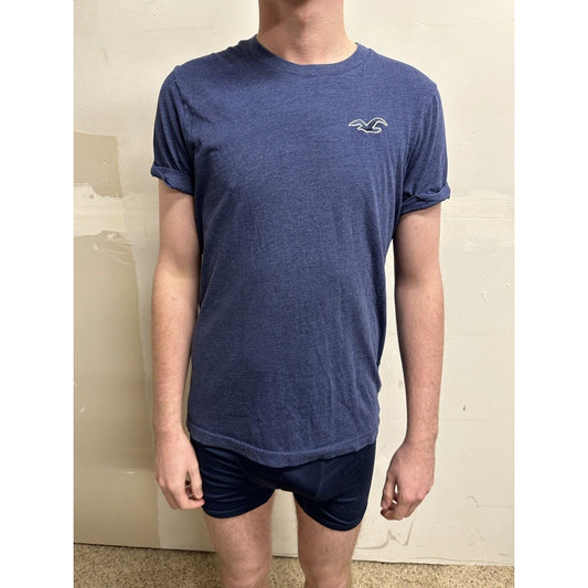 men’s hollister medium steel blue short sleeve tshirt
