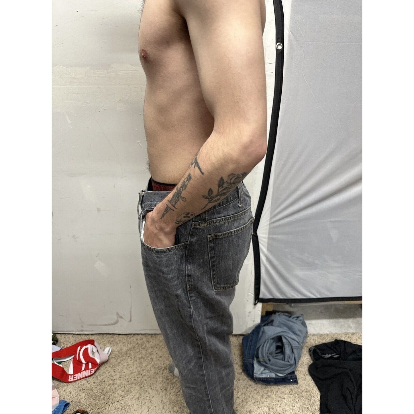 Men’s Gray Old Navy Boot Cut 36 X 32 Jeans