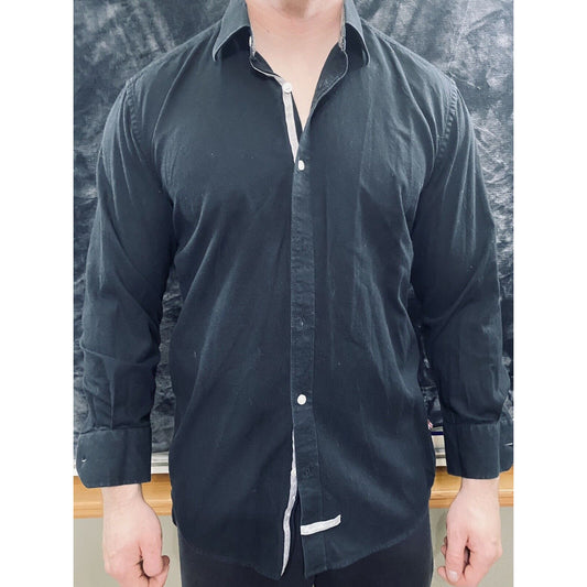 English Laundry by Christopher Wicks Men's Dress Shirt Size 16 1/2 32/33 Black