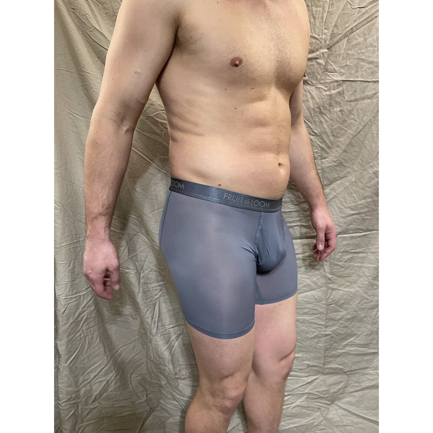 men's gray fruit of the loom everlight medium boxer briefs new and never worn
