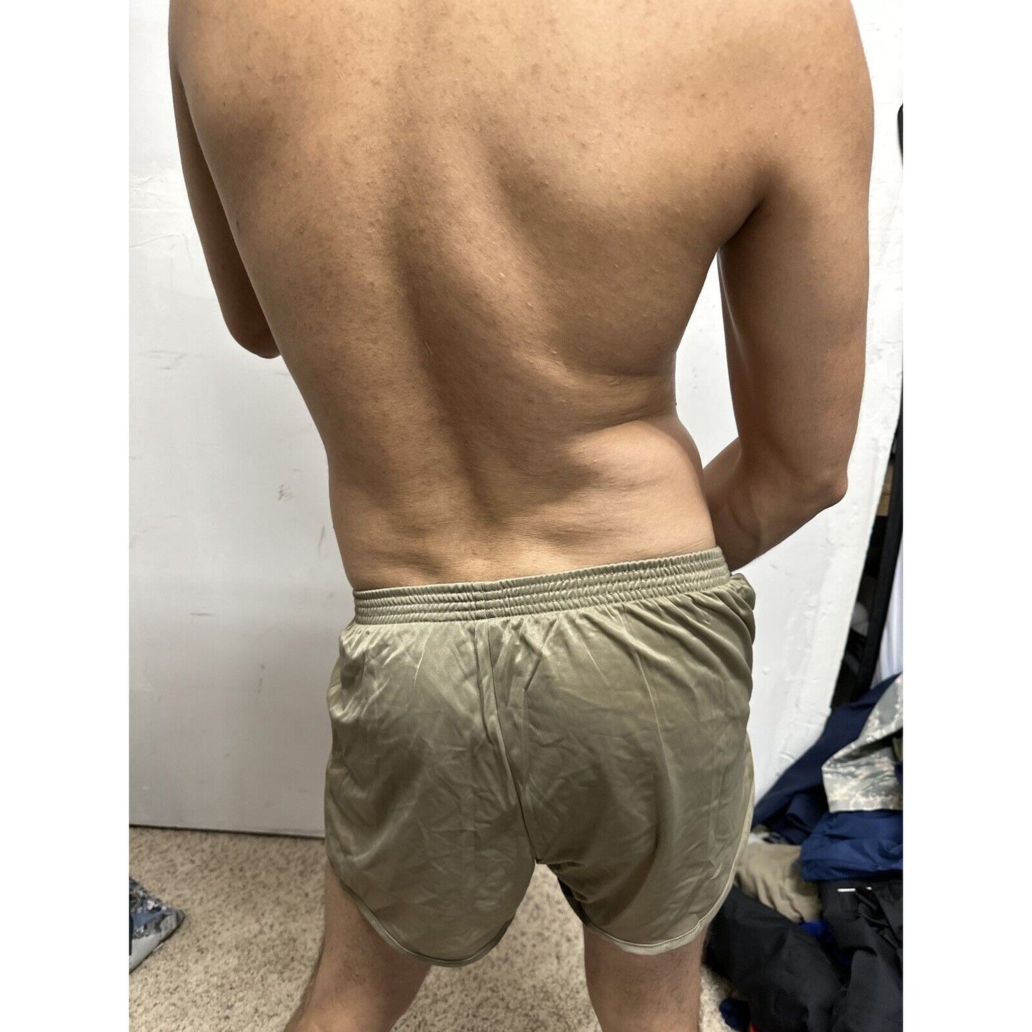 Tan Nylon Soffe Ranger Panties Silkies Running Track Shorts - Men's Medium