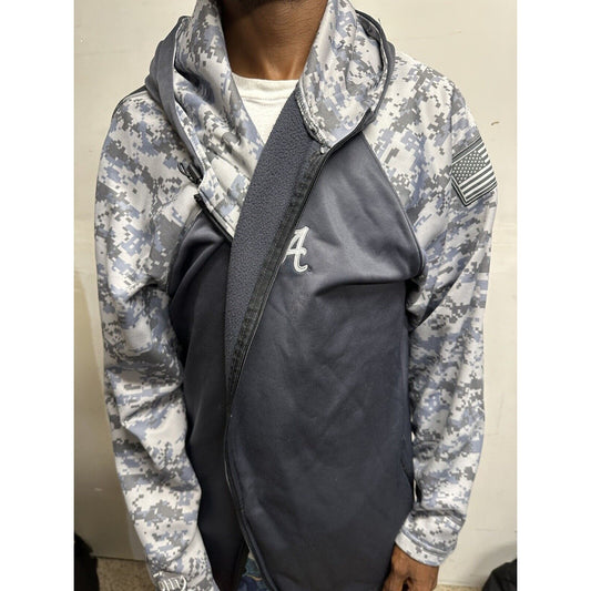 Men’s Colosseum 3XL Gray Camo Alabama Roll Tide Full Zip Hoodie Jacket