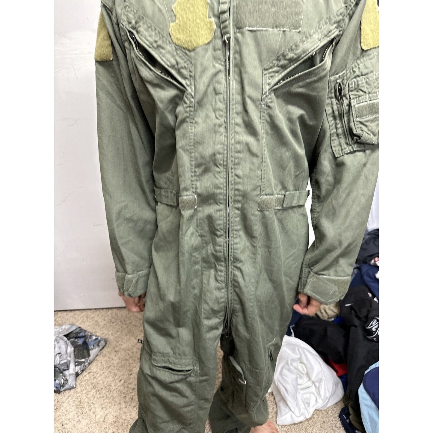 Men’s 42R Summer Fire Resistant USAF Military Uniform Flight Suit Major Rank