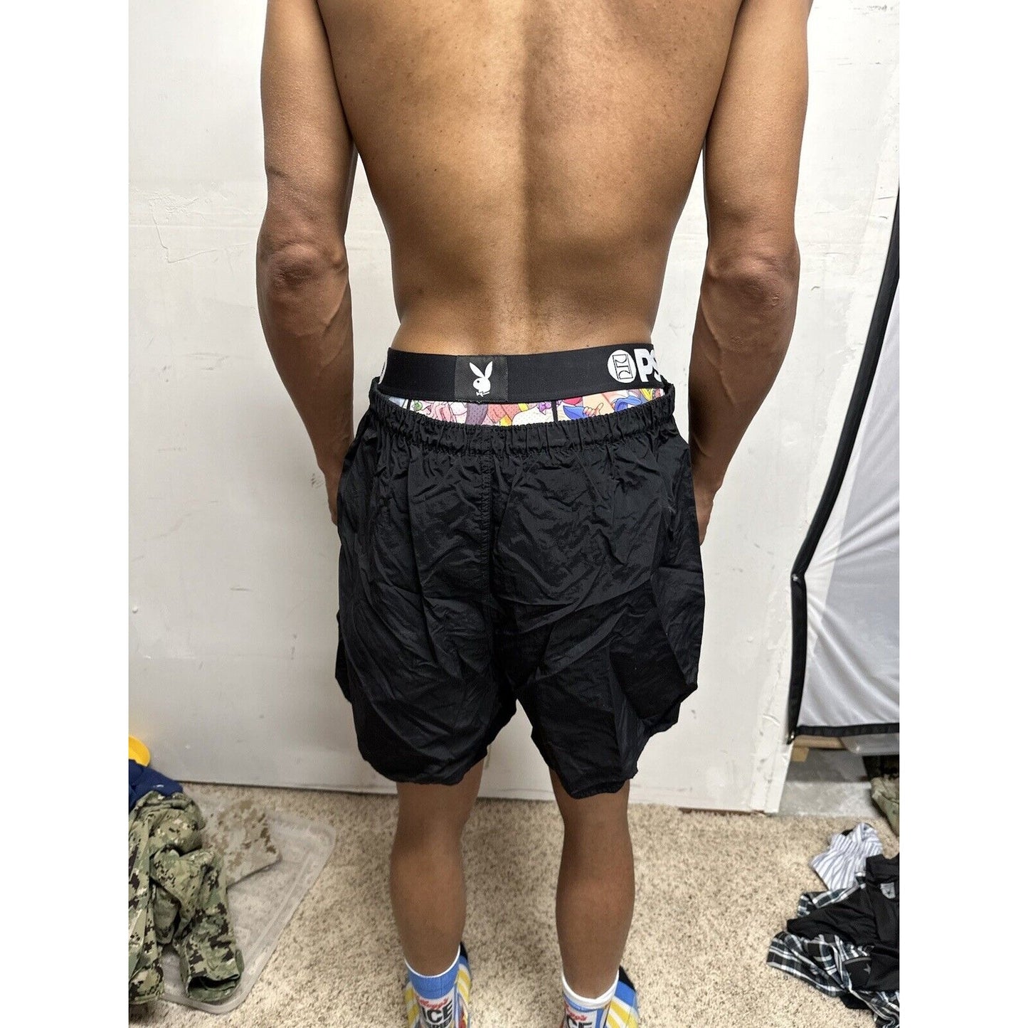 Men’s Army Pt Shorts Black Older Style Fits Like Large