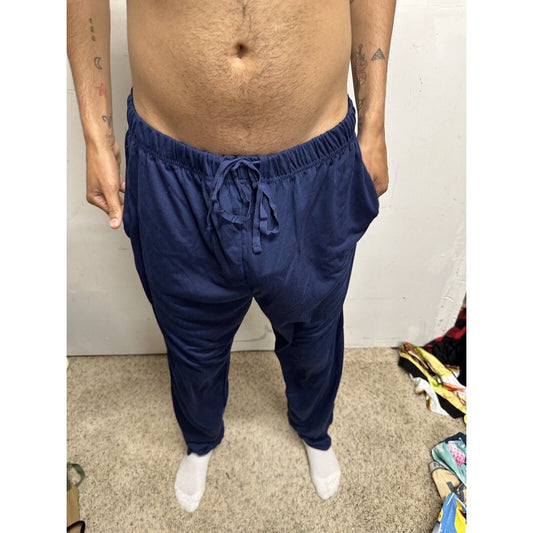 Men’s Dark Blue Collections Lounge Pants Sleep Wear Large