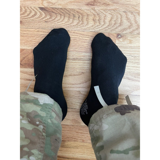 Military Defense Logistics Agency Boot socks XL Black cotton, Nylon, Spandex