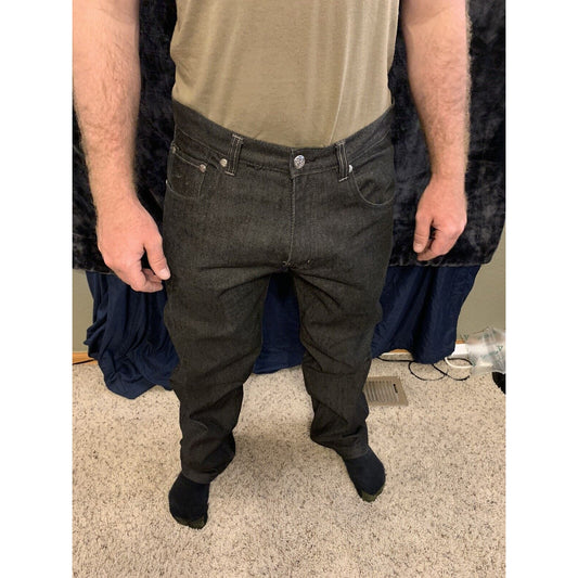 Men's EVOLUTION In Design Black Denim Jeans 34 X 34 Straight Fit