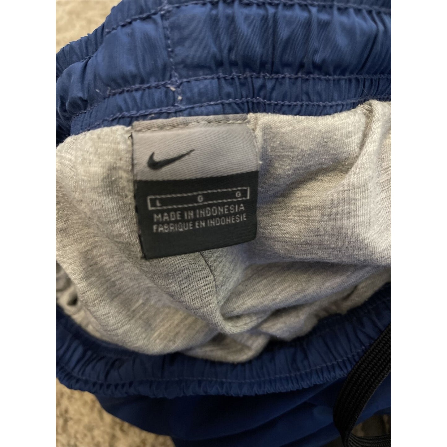 Men’s Nike Large Blue Track Pants with Pockets