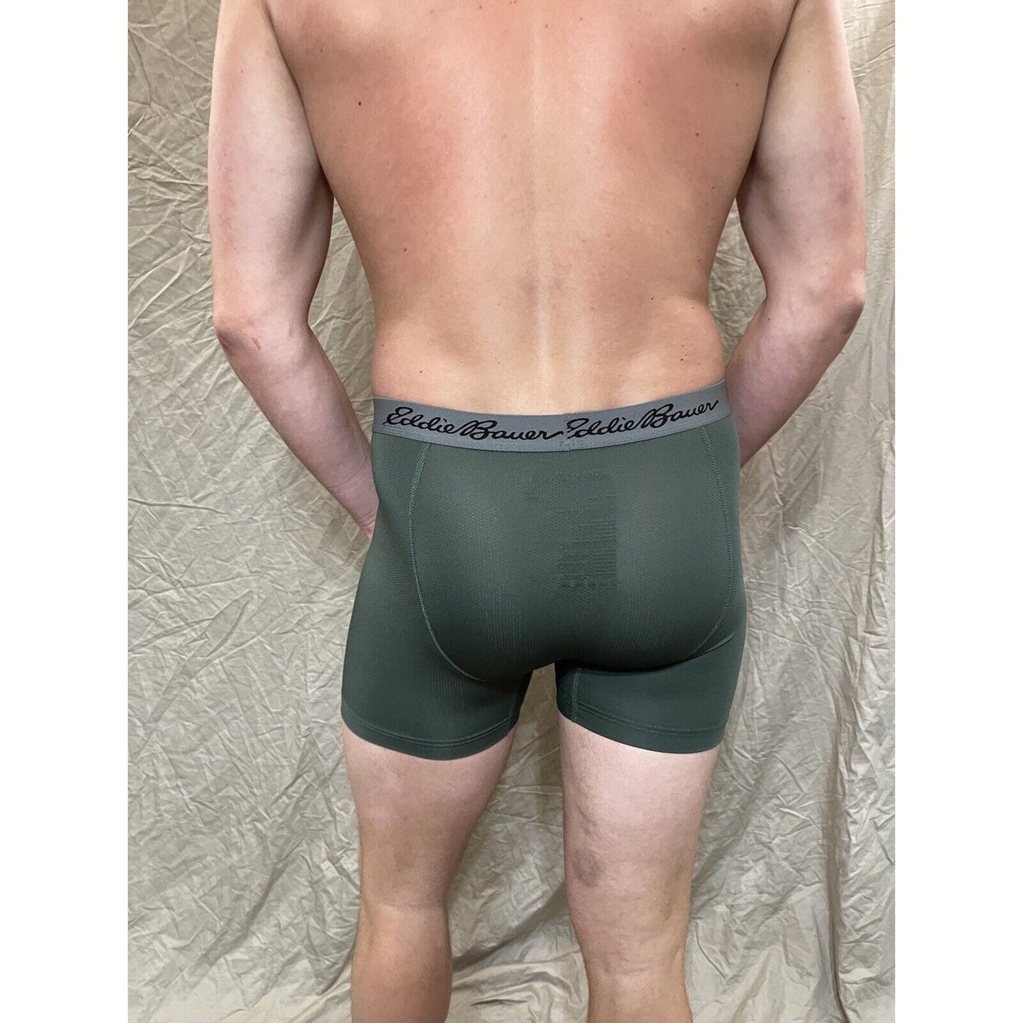 men's eddie bauer dark green medium boxer brief