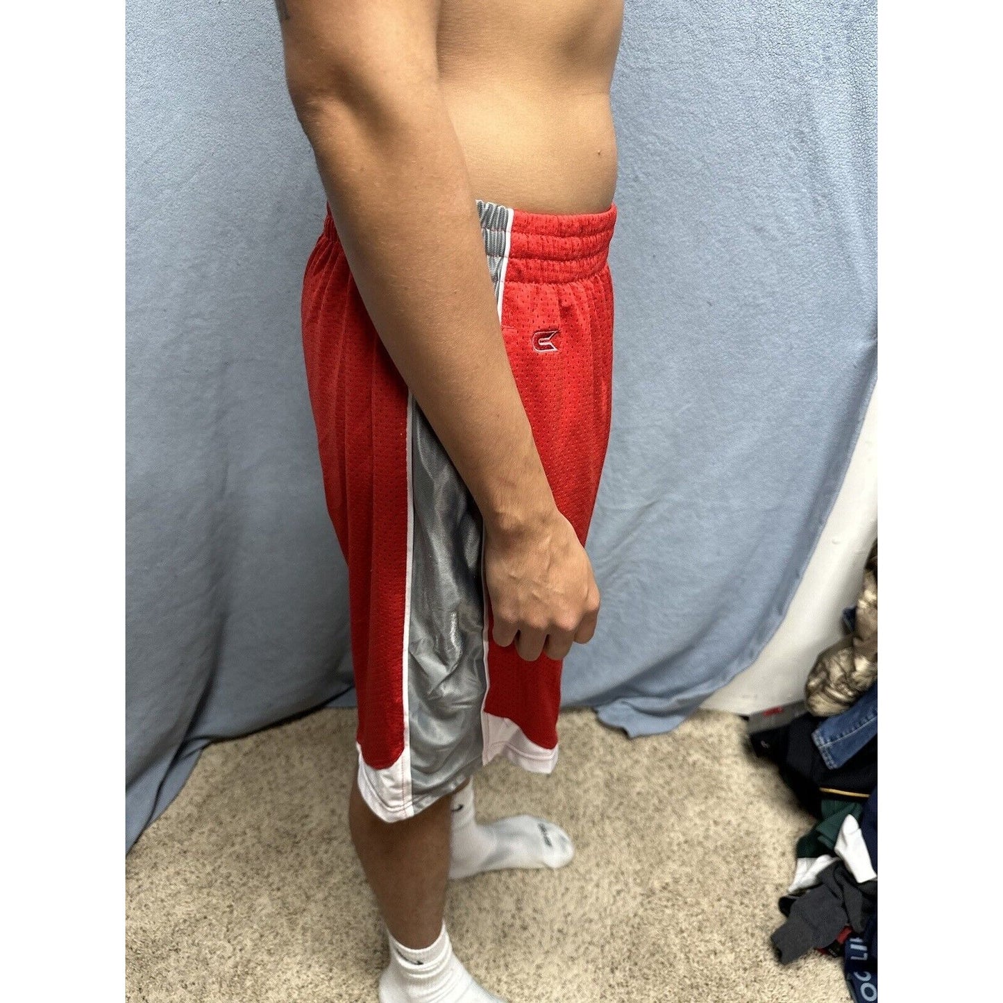 Men’s Red Ohio State Large Colosseum Athletic Shorts With Pockets