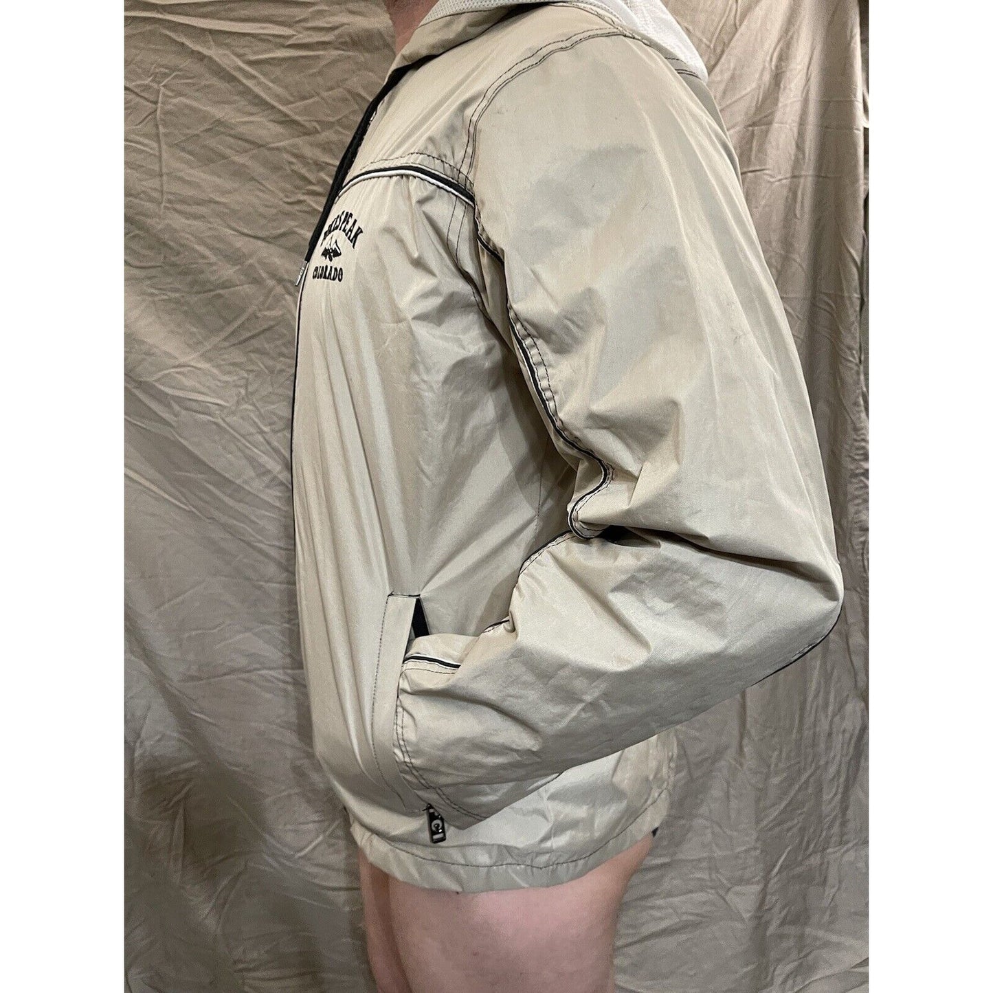 Men's PCI XL Pikes Peak Colorado full zip tan windbreaker