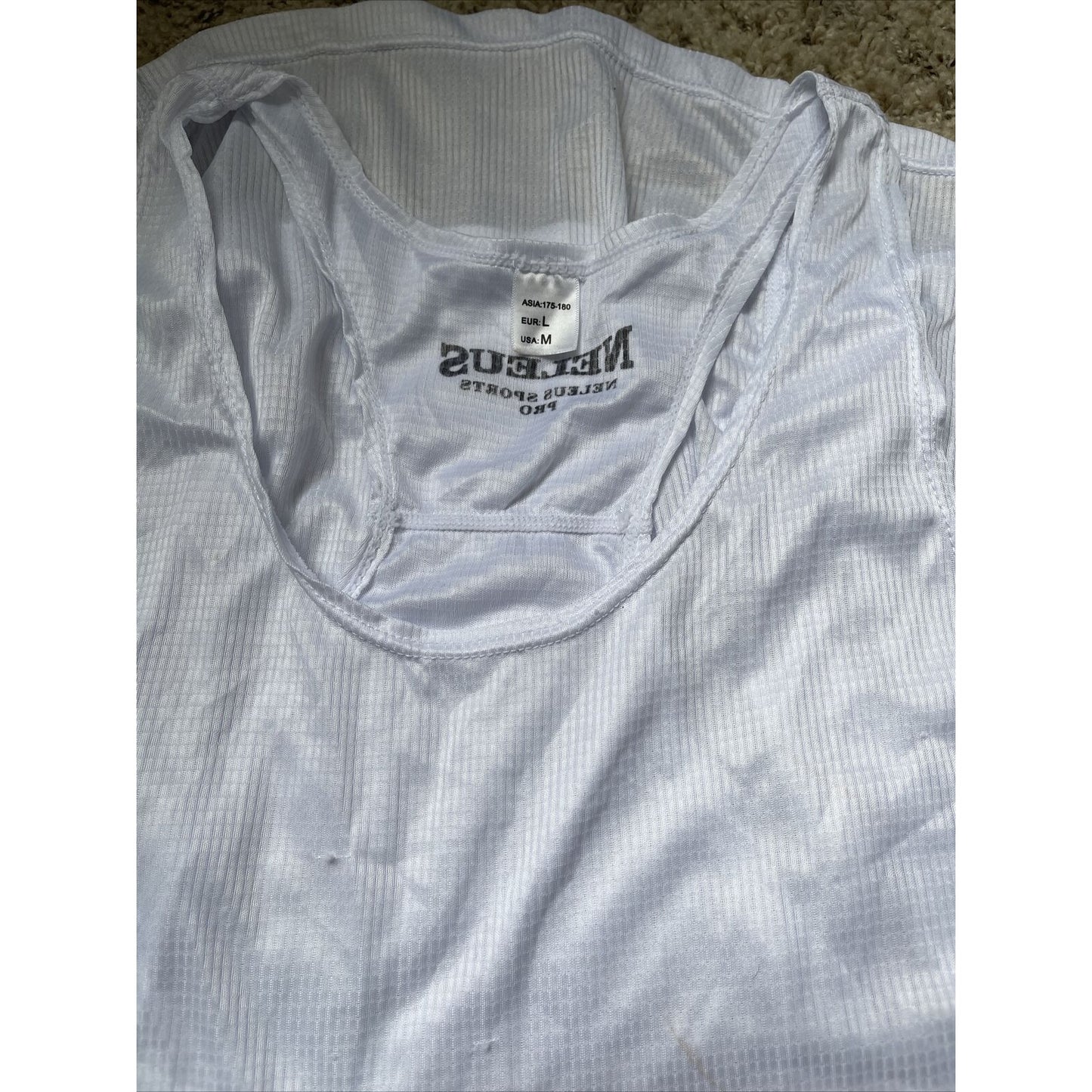 Nelues Sports Pro White Muscle Shirt medium