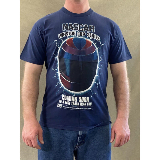 Vintage NASCAR WINSTON CUP SERIES Power Pro Men’s Large Navy Blue Cotton Shirt