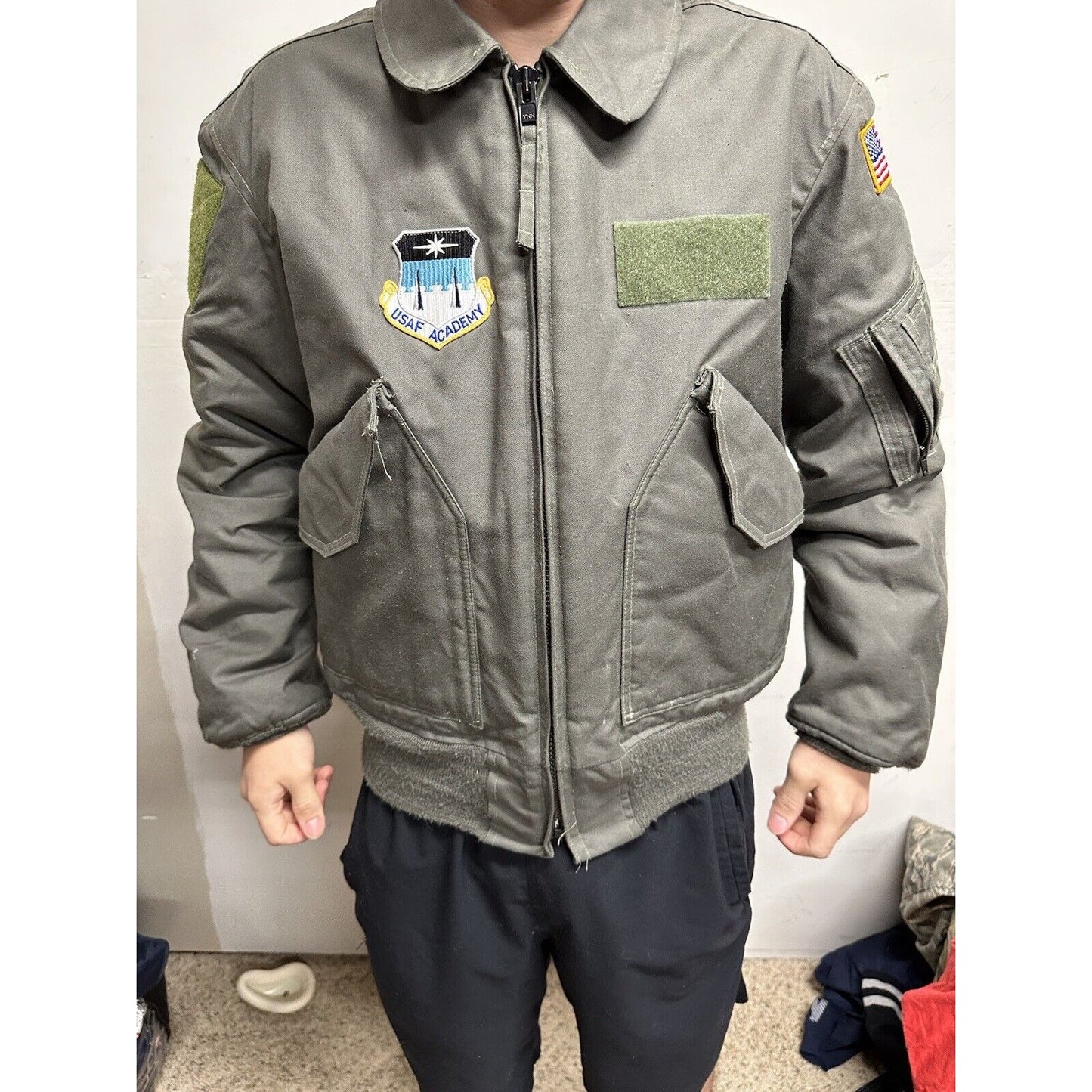 Men’s Air Force Academy USAFA Medium Jacket Flyer’s Cold Weather Flight Jacket