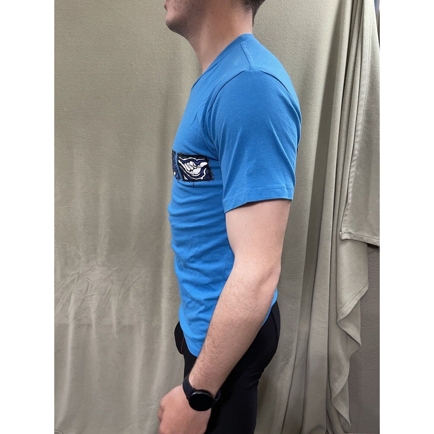 Men’s Startee Medium T-shirt Teal Hawaiian