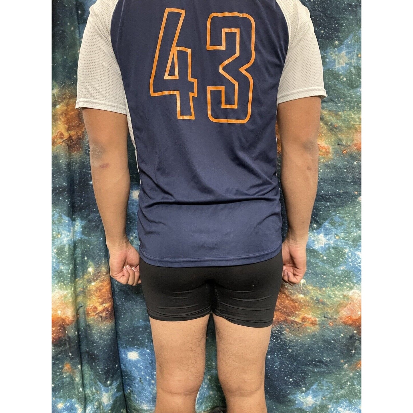 Men’s Medium A4 Baseball Jersey Titans Navy Blue
