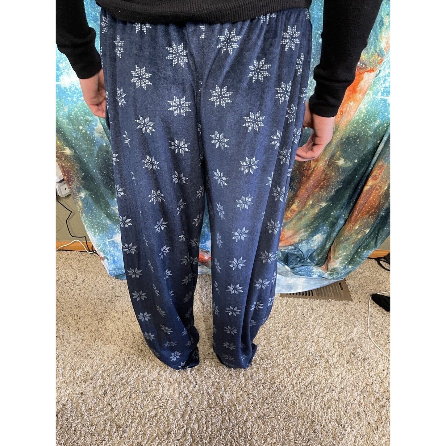 Men’s XL George Snowflake Blue sleepwear Flannel