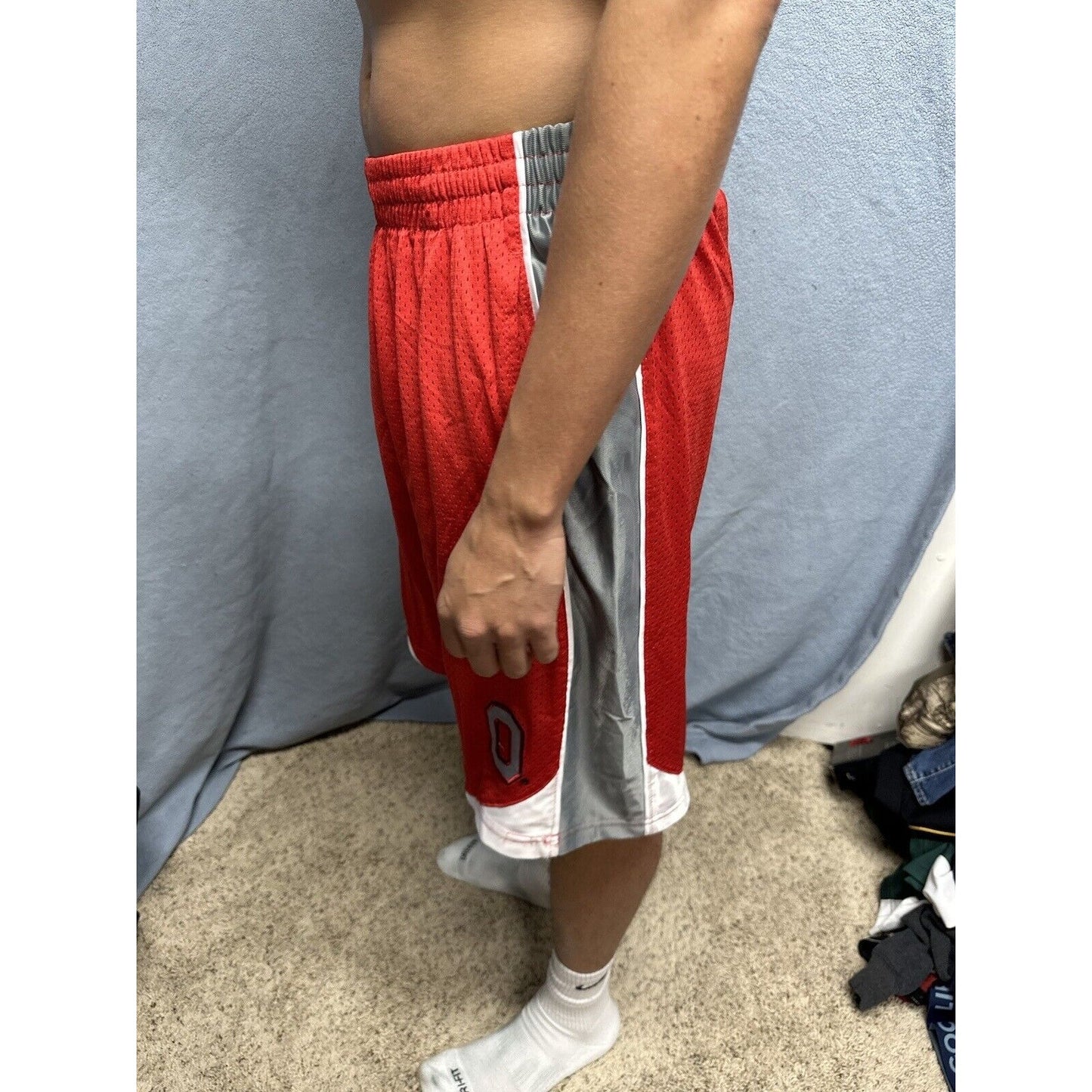 Men’s Red Ohio State Large Colosseum Athletic Shorts With Pockets