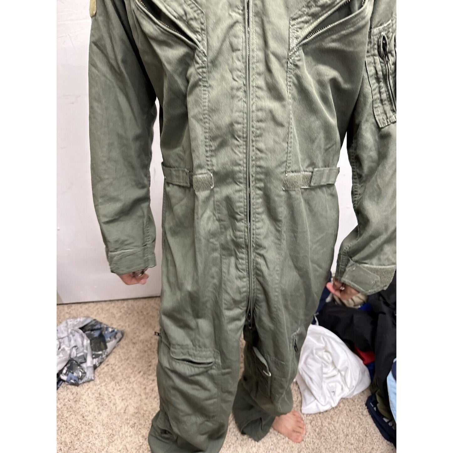 Men’s 42R Summer Fire Resistant USAF Military Uniform Flight Suit Major Rank