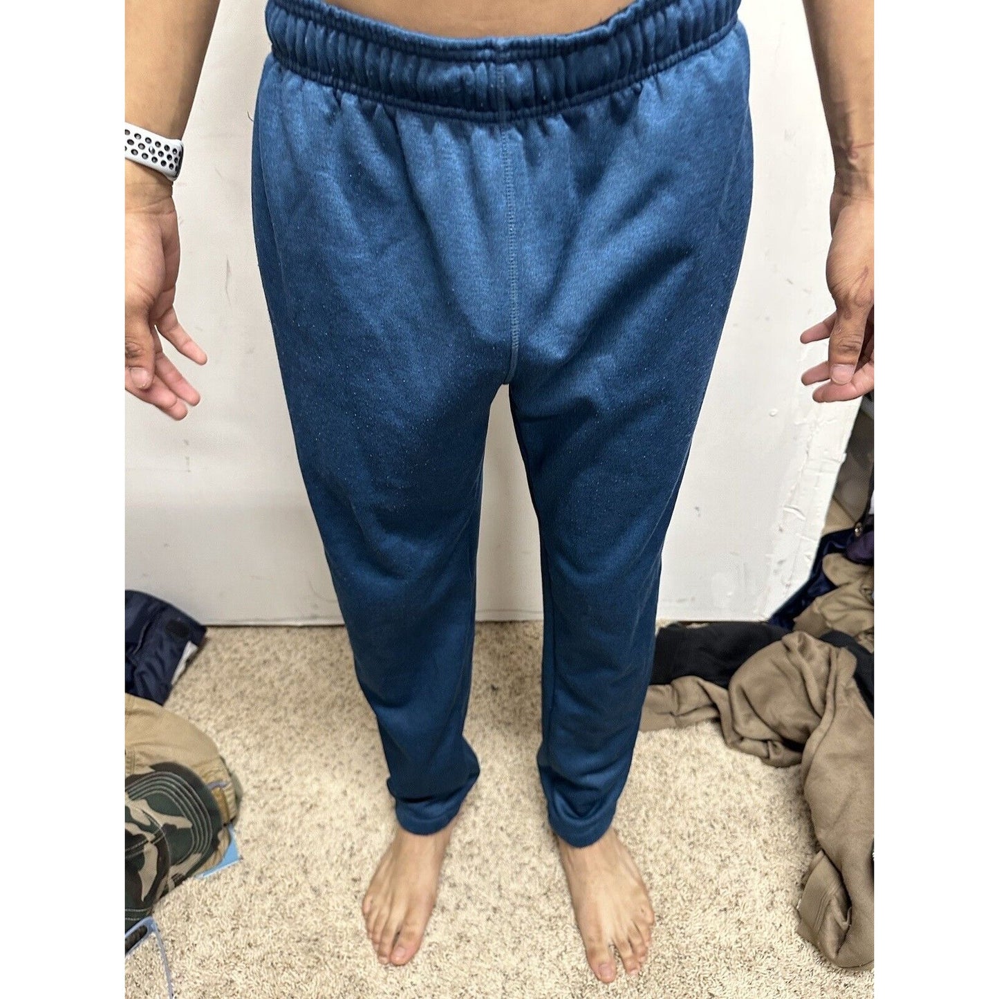 Men’s Russell Small Dri Power Blue Sweatpants With Pockets