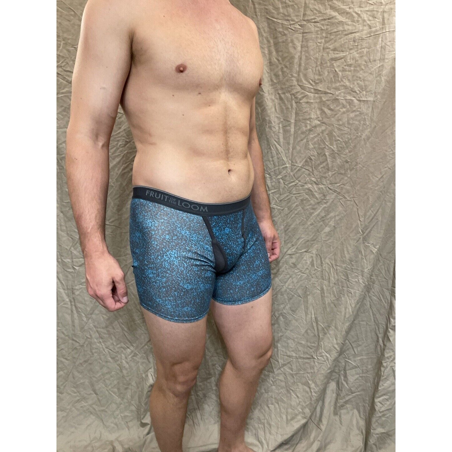 men's fruit of the loom green and gray small boxer brief