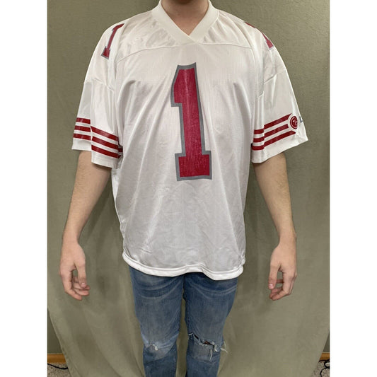 LG Electric TV Football Jersey “Go Wide” X-Large White #1 Mesh Promo Shirt