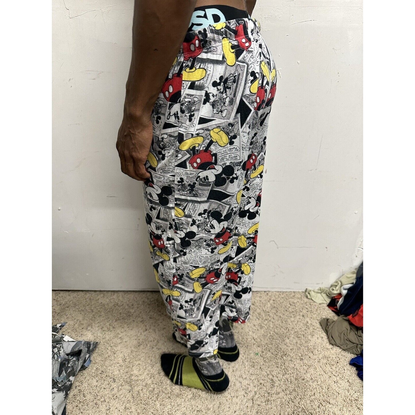 Boys Disney Large 12-14 Mickey Mouse Sleepwear Pajama Bottoms No Pockets