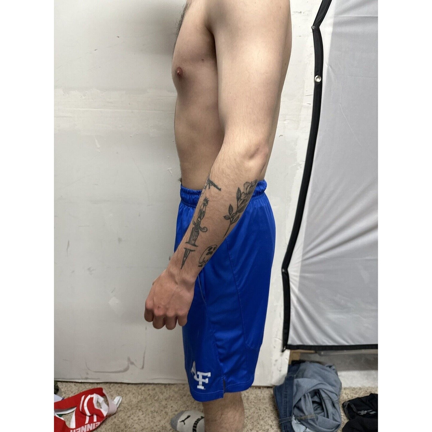 Men’s Air Force Blue Nike Dri Fit Small Workout Shorts