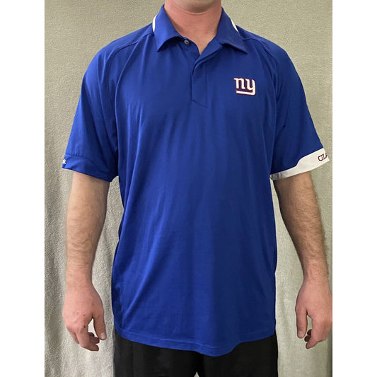 NEW YORK NY GIANTS NFL Reebok Men’s Large Polyester Polo Shirt