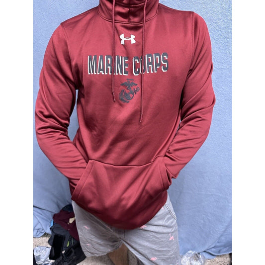 Men’s Maroon Pullover Hoodie Marine Corps Small Under Armour