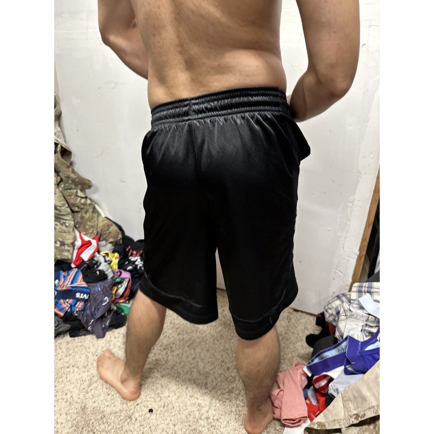 Men’s Black And1 Small Athletic Shorts With Pockets