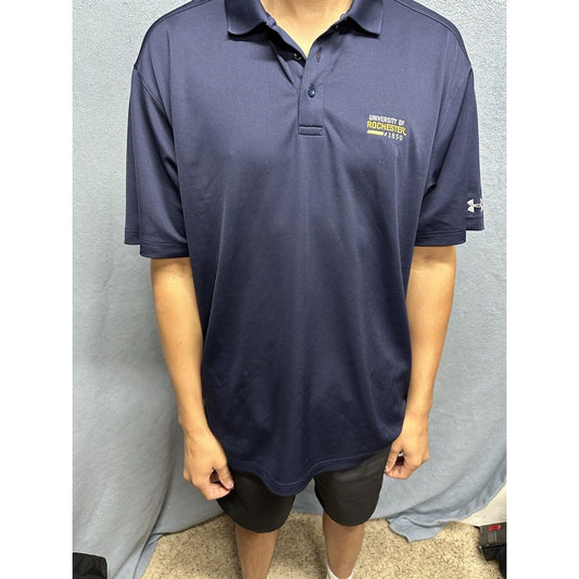 Men’s Dark blue XL Under Armour Loose Polo Shirt University Of Rochester 1850