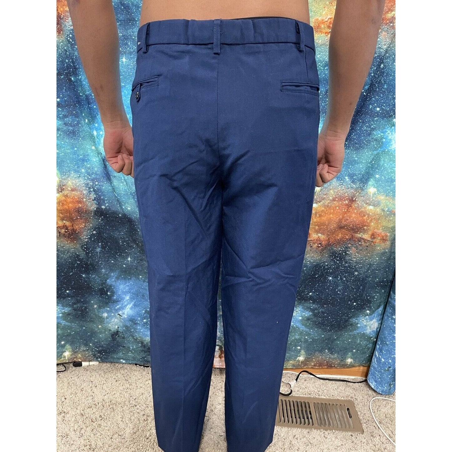 Men’s Air Force USAFA cadet 36L  trousers pants poly wool ~31” Inseam Civil Air