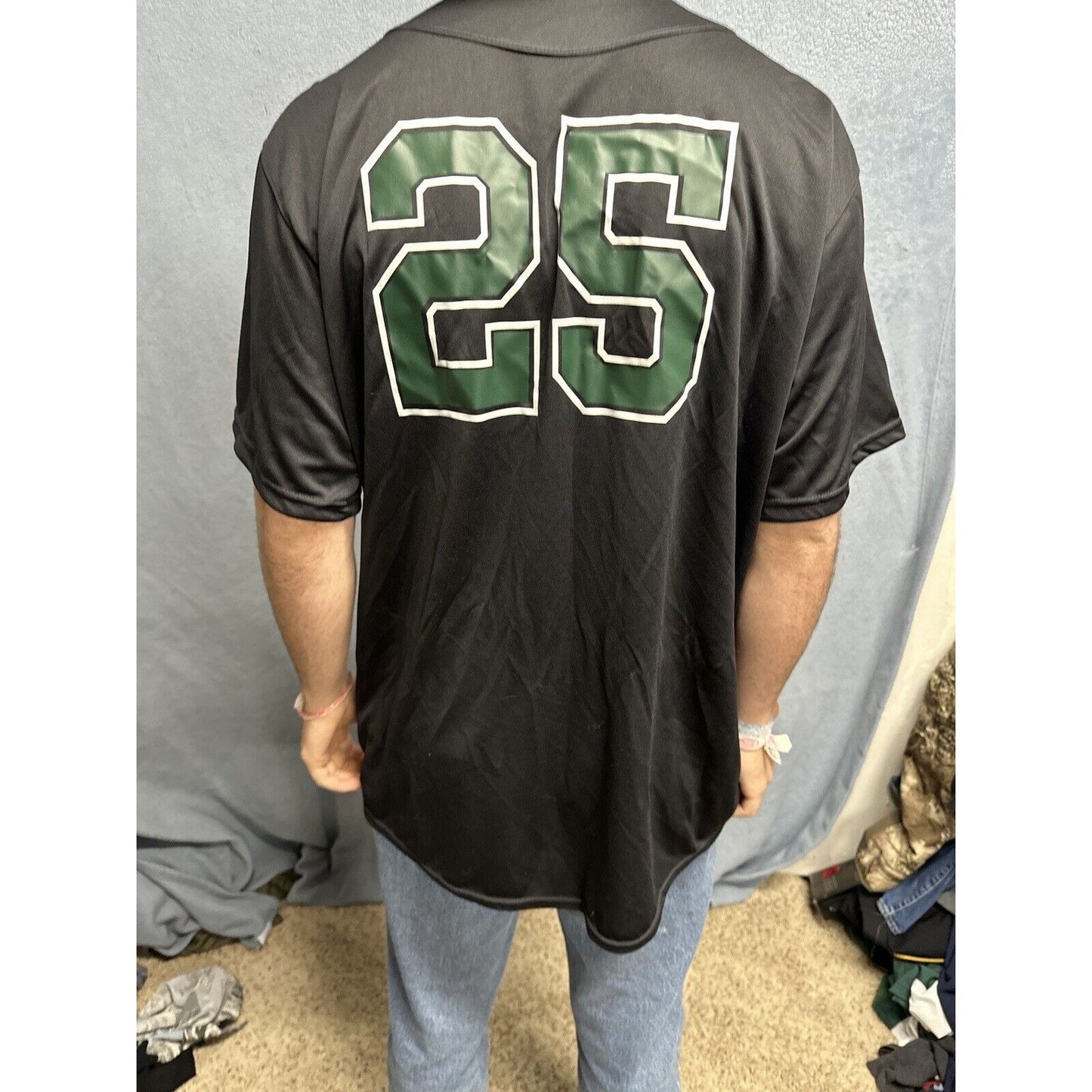 Men’s Augusta Sportswear Black Large Eagles Baseball Jersey