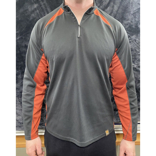 GH BASS EARTH Men’s Medium Gray Polyester Athletic Fleece w/ Terra Dry Tech