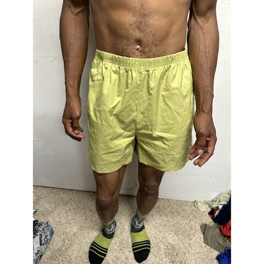 Men’s Large Yellow Reebok Shorts With Pockets