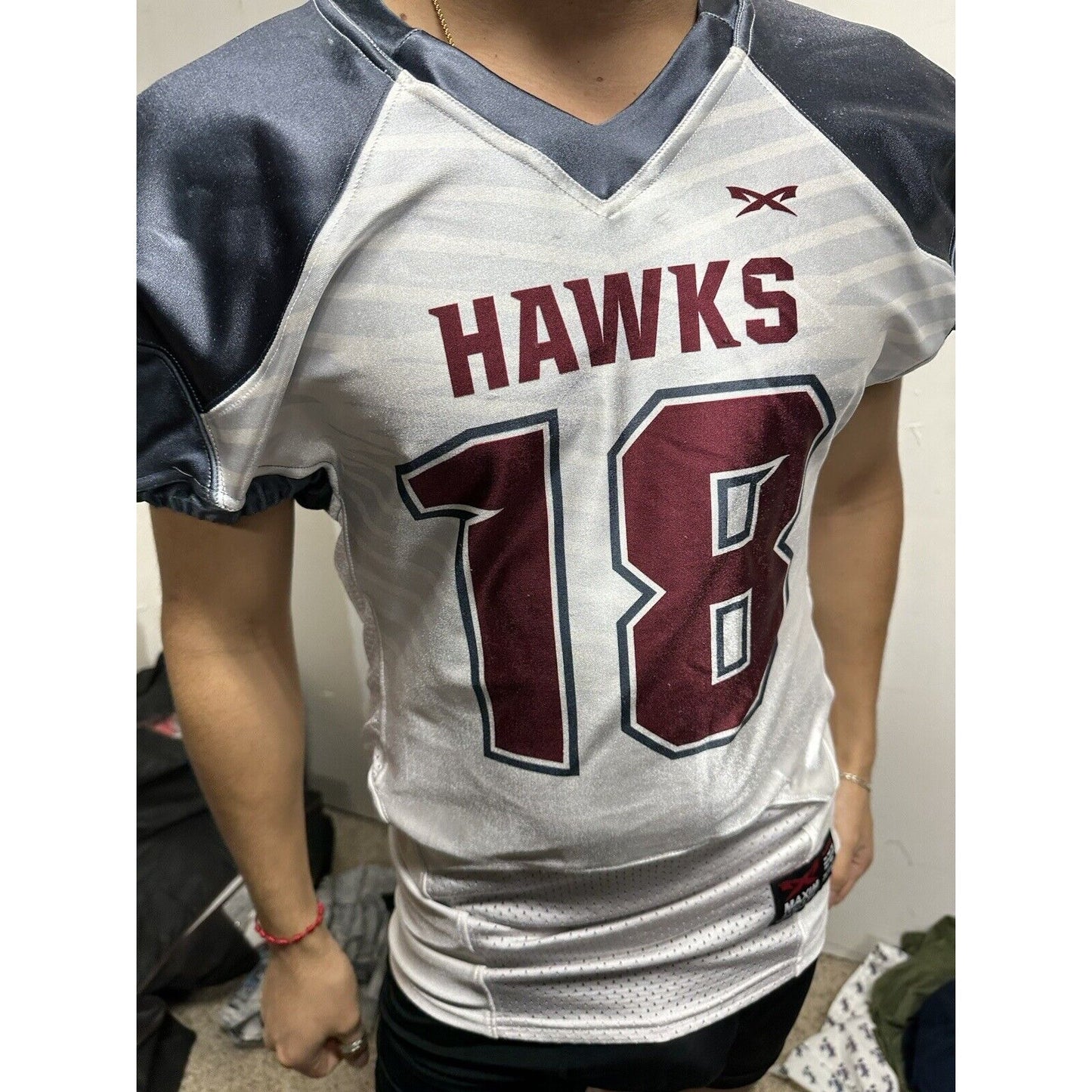 Men’s Maxim Athletic Football Jersey Hawks Number 18