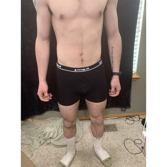 Men’s Papi Medium Boxer Briefs Black 5% Spandex
